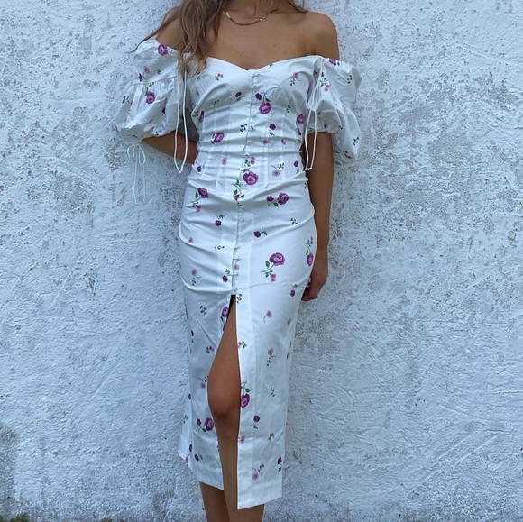 FL+L Violet Button Midi Dress - Picture 4 of 7